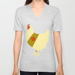 Decorated war chicken V Neck T Shirt