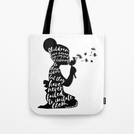 Children have never been very good at listening to their elders, but they have never failed to imita Tote Bag