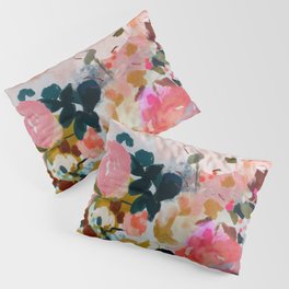 floral bloom abstract painting Pillow Sham