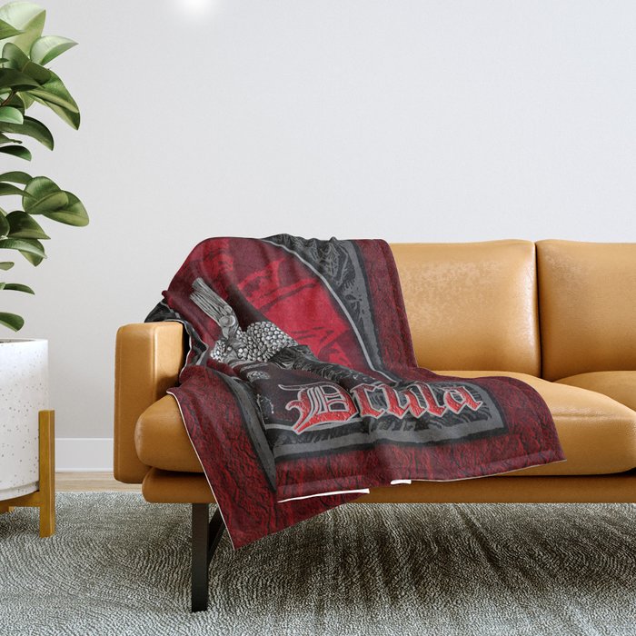 Vlad Dracula Gothic Throw Blanket