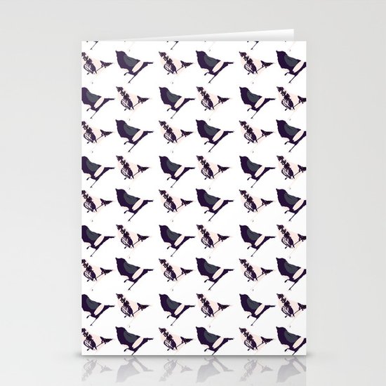 Pink and Purple Birds Stationery Cards