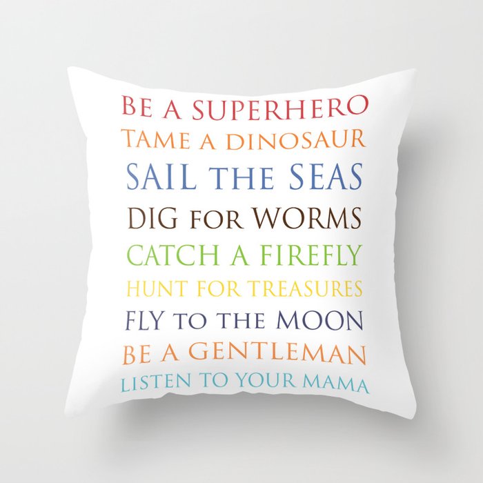 Be A Superhero, rainbow multi-color palette Throw Pillow