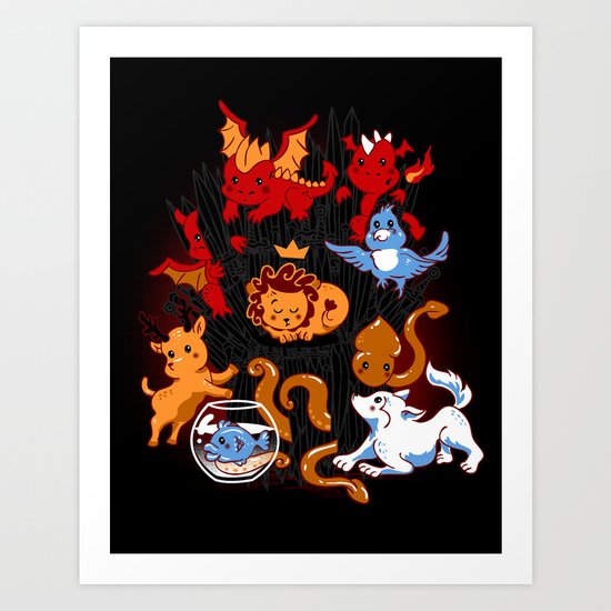 Little Thronies Art Print