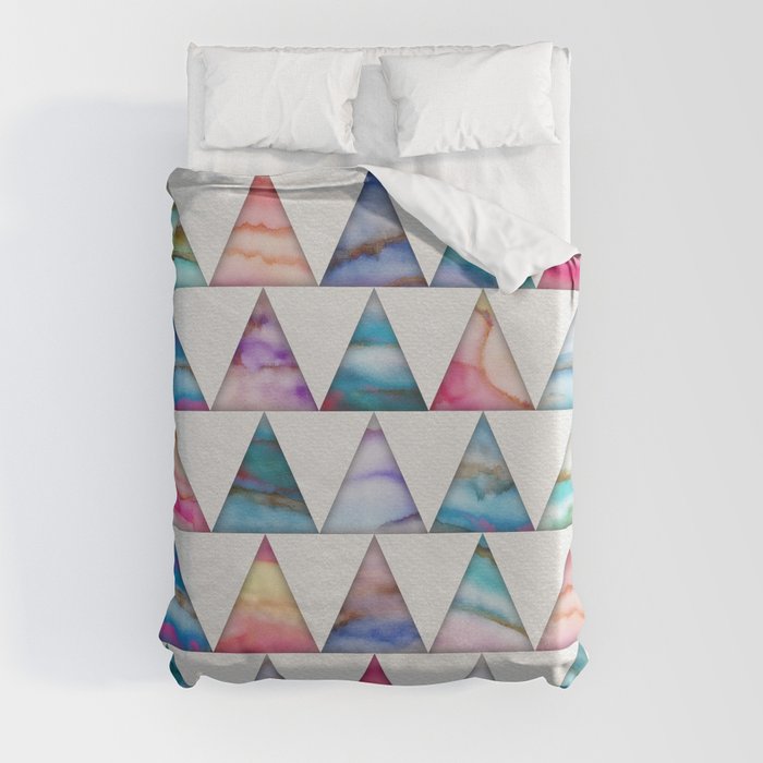 Marble Triangles 2 Duvet Cover