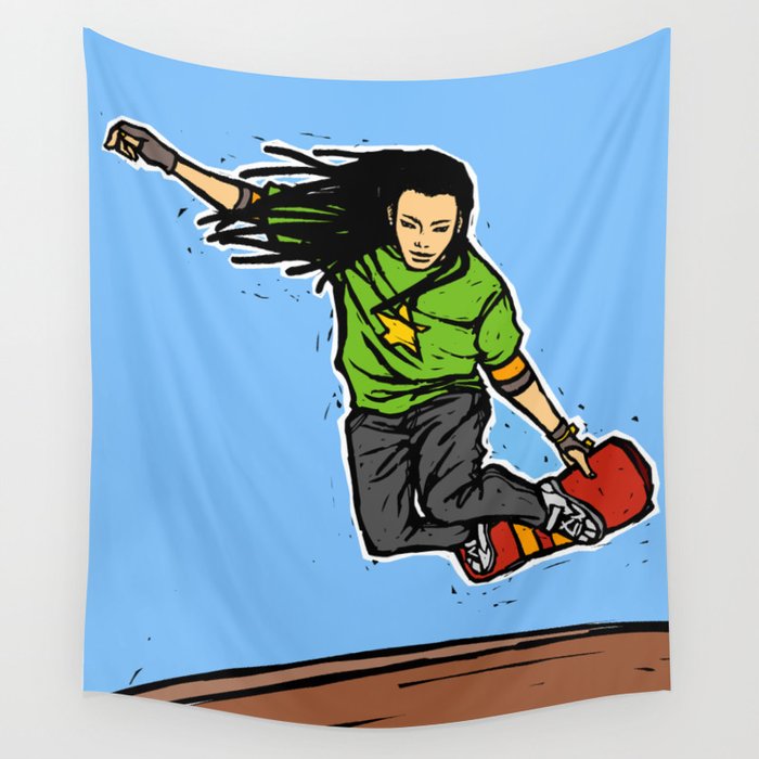 Skater girl Wall Tapestry