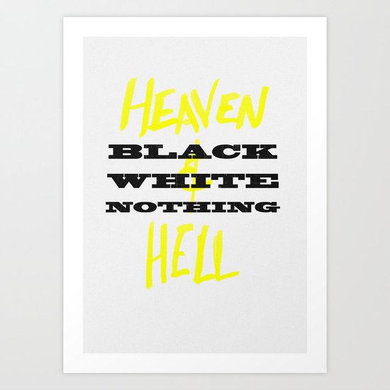 Black White Nothing Art Print