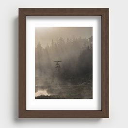 misty morning on moose river Recessed Framed Print