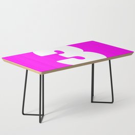 3 (White & Magenta Number) Coffee Table