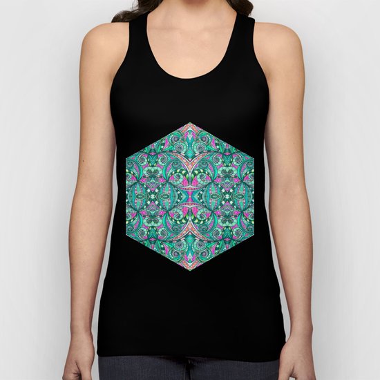 Drawing Floral Zentangle G207 Unisex Tank Top