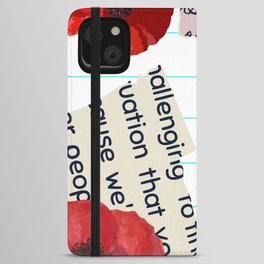 Floral Inspired Newspaper Collage iPhone Wallet Case