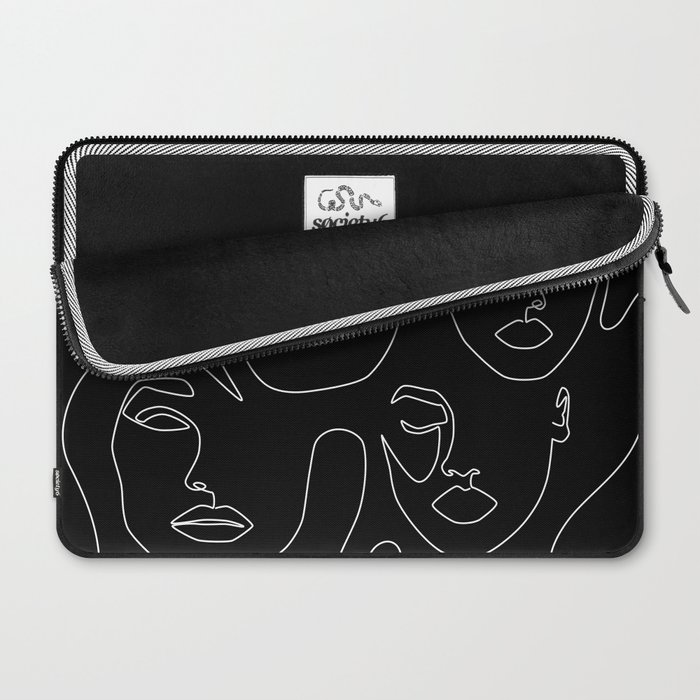 Faces in Dark Laptop Sleeve