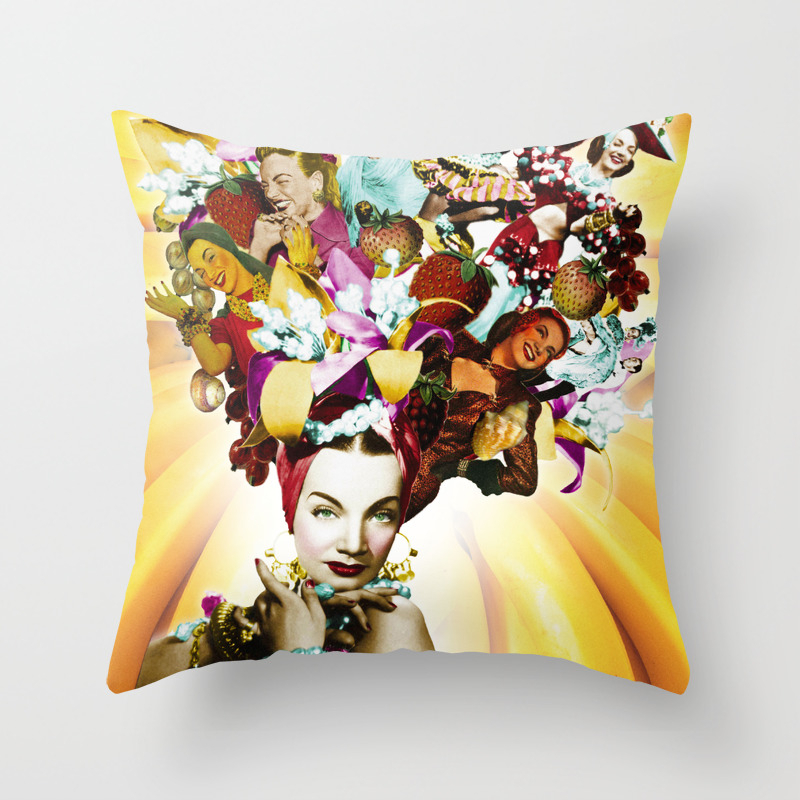 Carmen Miranda Collage Throw Pillow By Desmondbates Society6