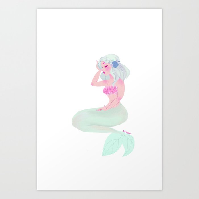 Mermaid Art Print by punziella | Society6