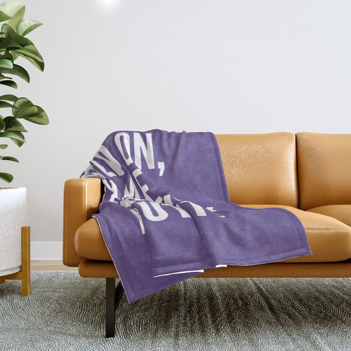 Hold On Let Me Overthink About It (Ultra Violet) Throw Blanket