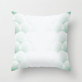 Clouds are Opening, Green White Throw Pillow