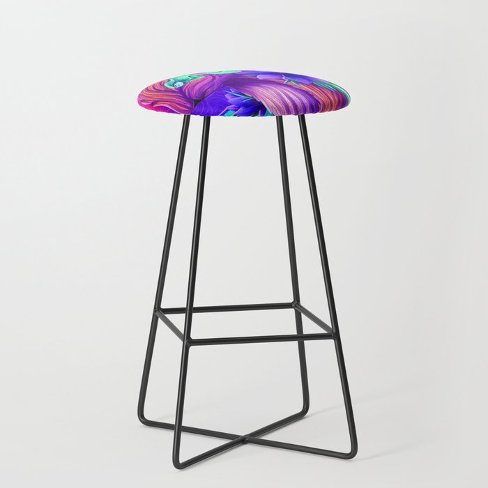 Conejo Rey Lagrima Azul Bar Stool