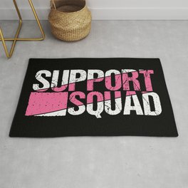 Support Squad Breast Cancer Awareness Area & Throw Rug