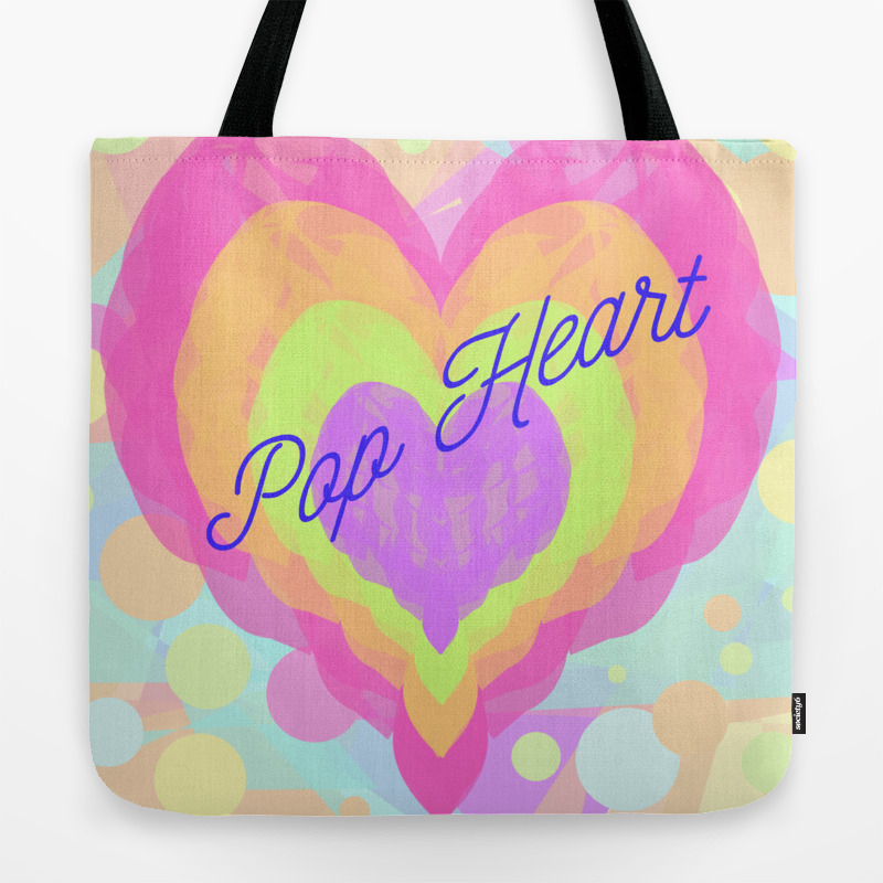 Pop Heart Hy Valentine S Day Tote Bag