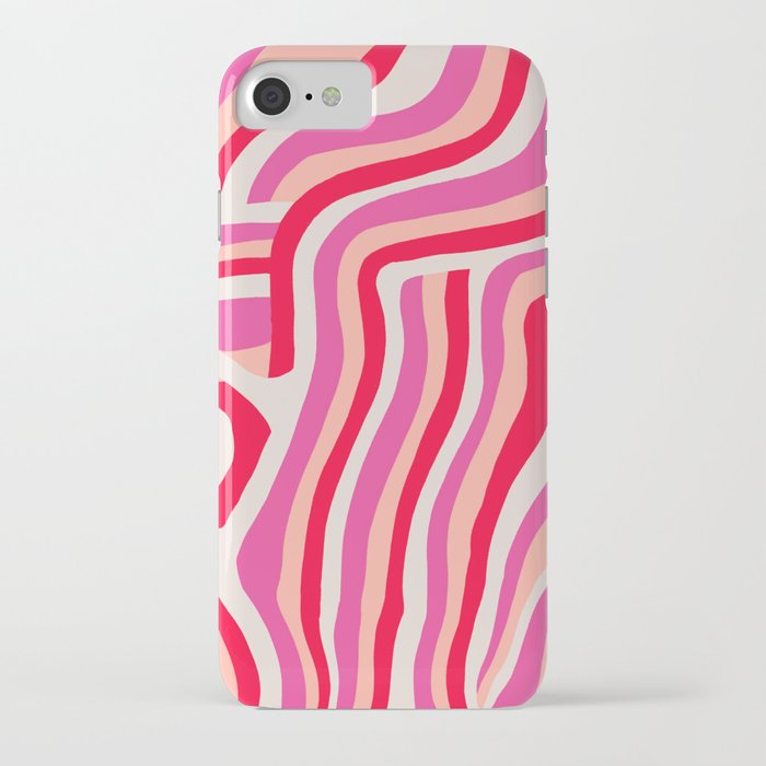 pink zebra stripes iphone case