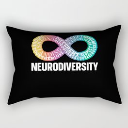 Neurodiversity Neurodivergent Rainbow Infinity Rectangular Pillow