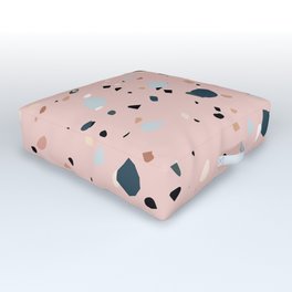 Pink Terrazzo Outdoor Floor Cushion