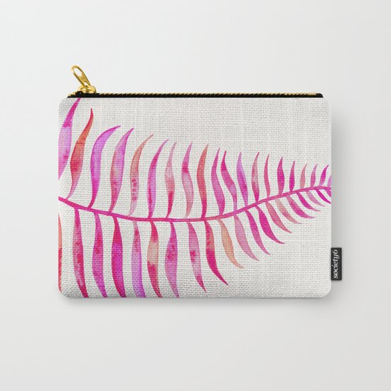 Pink Palm Leaf Carry-All Pouch