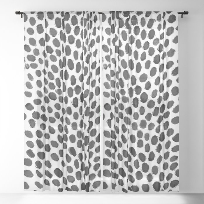 Bold And Black Pattern Sheer Curtain