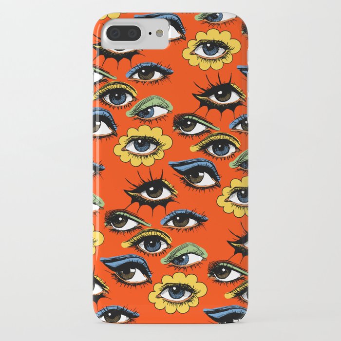60s eye pattern iphone case