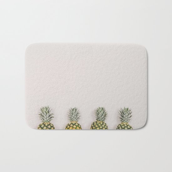 Pineapples in a Row Bath Mat
