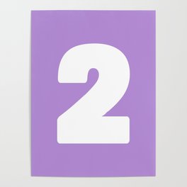 2 (White & Lavender Number) Poster