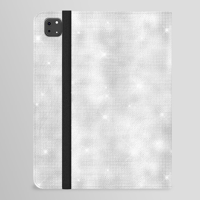 Glam White Diamond Shimmer Glitter iPad Folio Case