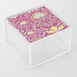 William Morris Vintage Pink Floral Persian Pattern Acrylic Box