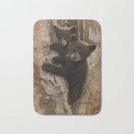 Black Bear Cubs - Curious Cubs Bath Mat