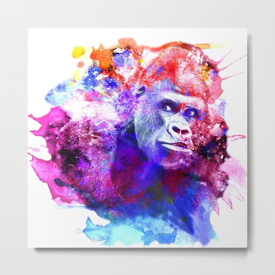 Gorillas are some of the most powerful and striking animals Metal Print