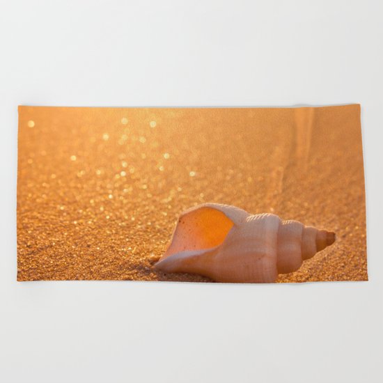 Golden lights Beach Towel