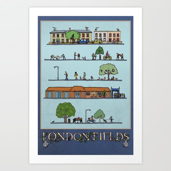 London Fields Art Print
