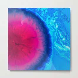 3D Colorfol Blackhole Illustation Metal Print