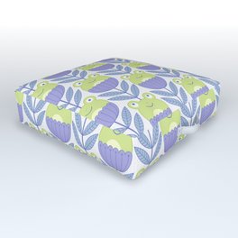 Cute Frogs Lilac Outdoor Floor Cushion