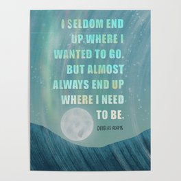 Douglas Adams Quote Poster