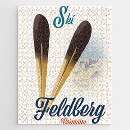 Vintage style Feldberg Germany ski poster Jigsaw Puzzle