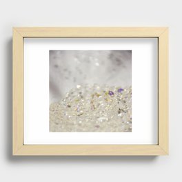 White Crystals Bokeh Recessed Framed Print