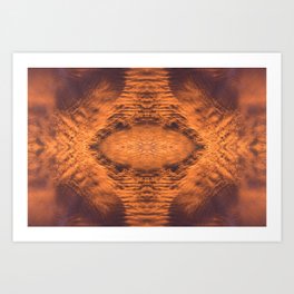 Glowing orange cloudscape as a symmetric pattern 1 Art Print