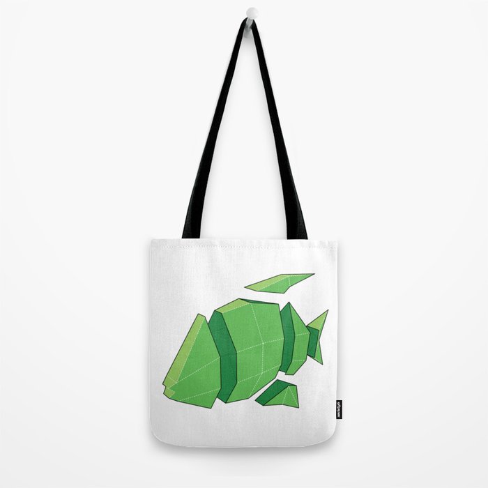 Illustration Of A 3d Paper Craft Fish Model Tote Bag By