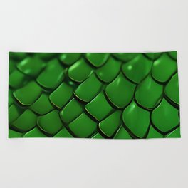 Dragon Skin (Green) Beach Towel