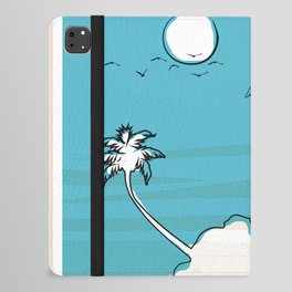 Peaceful Tropic Island Blue iPad Folio Case