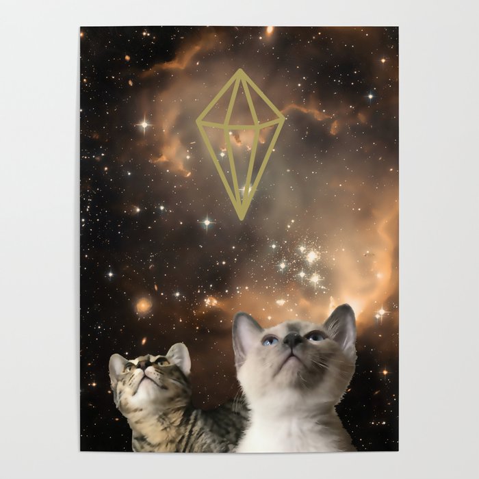 Galaxy Cats Poster