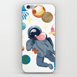 Cool Funny Floating Space Astronaut with Jellyfish iPhone Skin