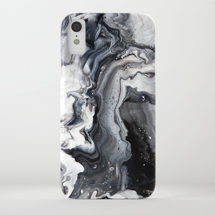 marble b/w/g iphone case