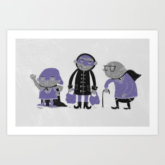 Superheroes! Art Print