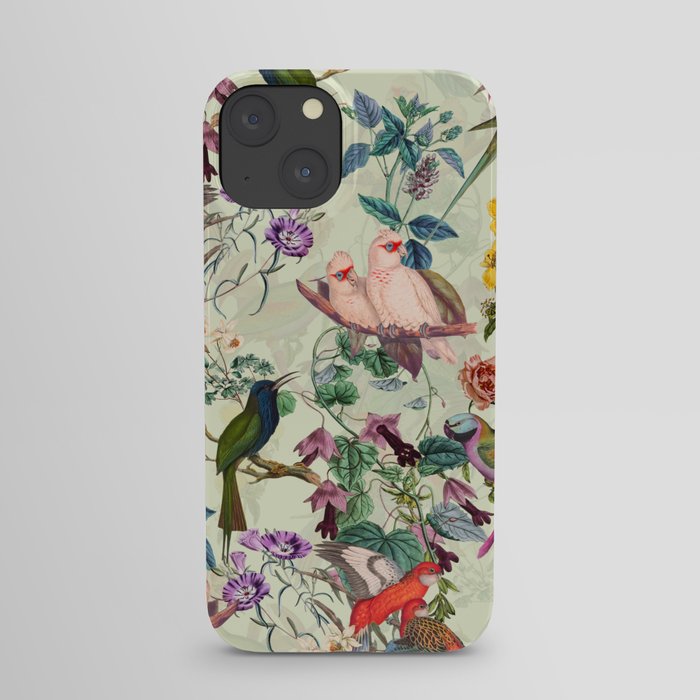 Floral and Birds VIII iPhone Case